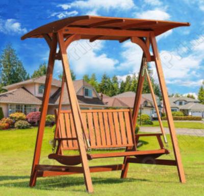 China Super Comfortable Outdoor Wood Swing Chair Outdoor Patio Swing Chair Double Seat for Hotel Outdoor Patio Swing Chair for sale