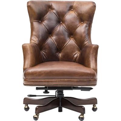 China Factory Price Prima Furniture Brown Luxury Adjustable Chair Vintage Classic (Height) Chair Made In China for sale