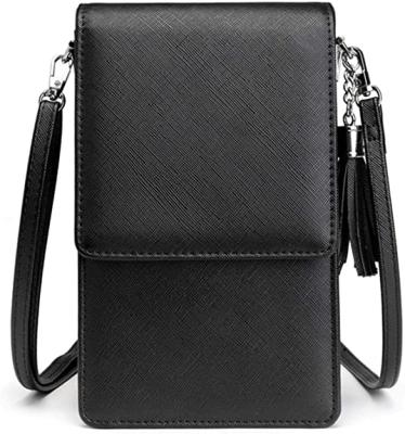 China Custom Logo Small Cross Anti Theft - Body Phone Bag Cell Phone Purse Wallet for sale