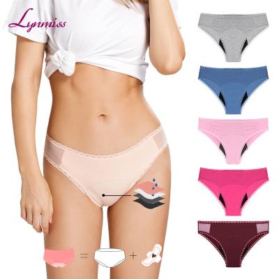 China Lynmiss Amazone High Waist Antibacterial Warm Menstrual Underwear Panties 4 Layers Organic Period Panties for sale