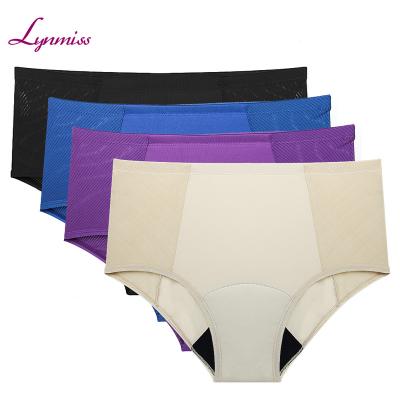 China Lynmiss Antibacterial Mesh Period Panties Underwear Organic Ladies Briefs Cotton Menstrual Panties for sale