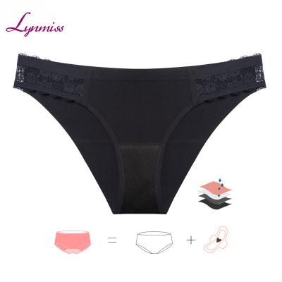 China Plus Product Antibacterial Women's Lady's Ladies Menstrual Panties 4 Layer Period Time Leak Proof Period Panties for sale