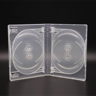 China DVD media packaging wholesales unique plastic clear dvd cases 14mm 27mm 6 disc dvd cases for sale