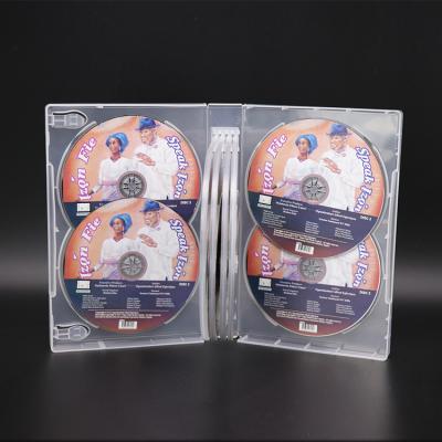 China Recycled Materials Wholesale Plastic Transparent DVD Double Cover PVC DVD Case Transparent DVD Box Set Seasons for sale