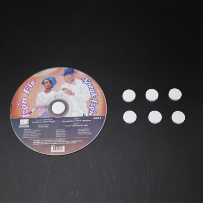 China PS Button CD DVD Disc Spider HUB PVC Packing Storage Recyclable Self Adhesive Clear CD DVD HUB for sale