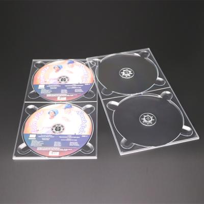 China Recyclable Multi Rectangular PS Plastic Packaging DVD Shipping Cardboard CD Holder Single Double Double DVD Digi Tray for sale