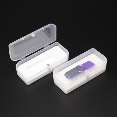 China New Design Recyclable Hard Plastic Mini Case USB SD Card Holder Storage Packing 16GB USB Flash Drive Box for sale