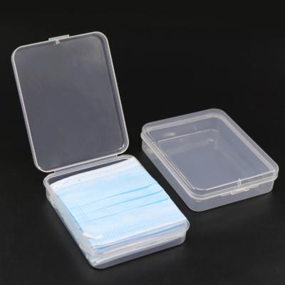 China Recycled Dustproof Hygiene Masks Storage Materials Clear Plastic Portable Surgical Disposable Face Mask Case Dustproof Holder for sale