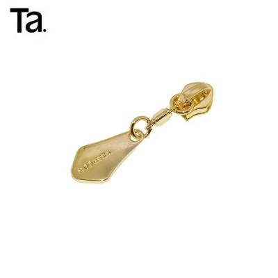 China TANAI Viable Hot Sale Logo Metal Slider Zipper Pullers Metal Design Engraved Tag For Bags for sale