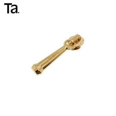 China High-end TANAI Guangzhou Viable Gold Color Metal Zipper Slider Metal Zipper Custom Accessory Puller for sale