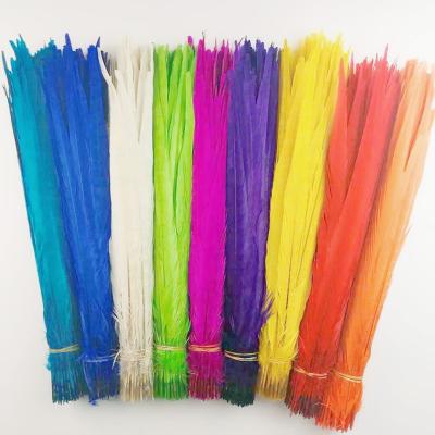 China Carnival bleached and dyed ringneck pheasant feathers for sale