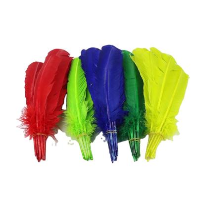 China Festival decoration dyed colors turkey wing feathers for sale