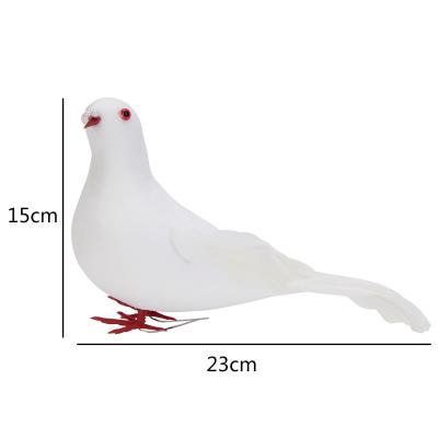 China Christmas decoration whitel feather doves for wedding decoration for sale