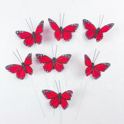 China Home Decoration Customized Styles Feather Butterfly For Decorations for sale