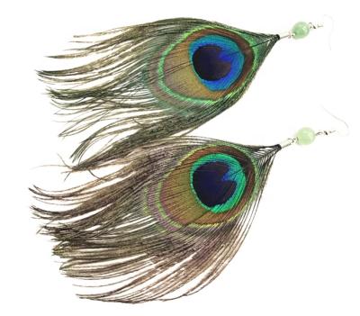 China Trendy Fashion Peacock Feather Earrings for sale