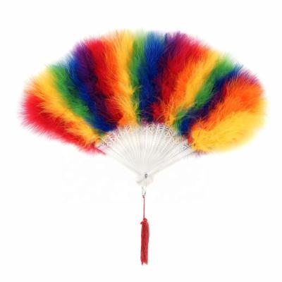 China Festival Decoration Dancing Marabou Feather Fans for sale