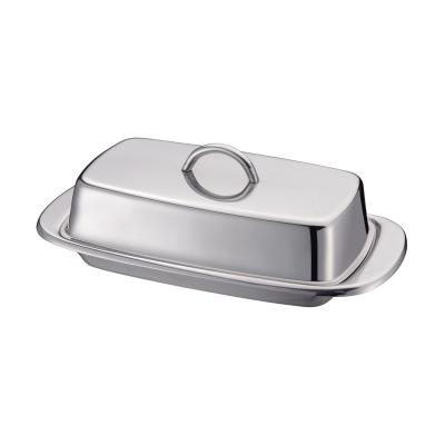 China Factory Direct Sale Sustainable High Quality Easy To Clean Stainless Steel Butter Dish for sale