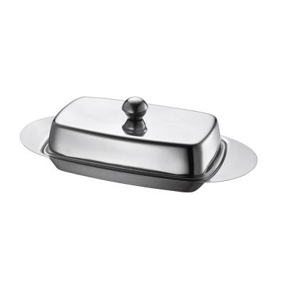 China 18/8 sustainable stainless steel butter dish for sale