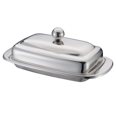 China 2022 Hot Sale High Quality Stainless Steel Butter Dish Sustainable Suitable For Kitchen for sale