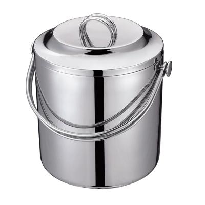 China 18/8 Stainless Steel Ice Bucket 1.1L Sustainable Double Wall Ice Bucket for sale