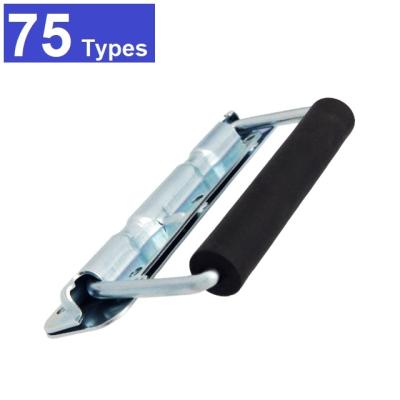 China The handle has a built-in spring that automatically springs back into the case props heavy duty flight hardware H403 steel handle for sale