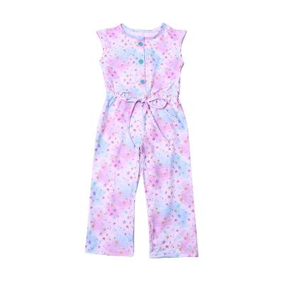 China 2020 New Comfortable Baby Clothes Girls Tie Dyeing Romper Autumn Printed Sleeveless Romper for sale