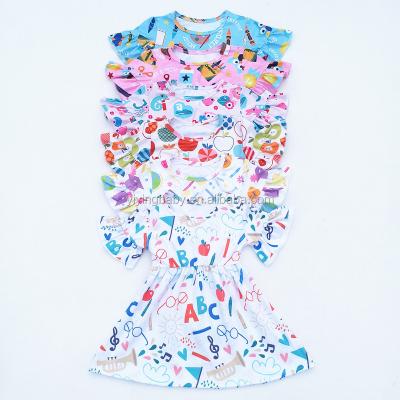 China 0-12 Years Girls Breathable Dresses Back To School Dresses Comfortable Children's Dresses for sale