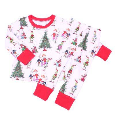 China Breathable Infant Christmas Pajamas / Christmas Striped Pajamas For Kids for sale