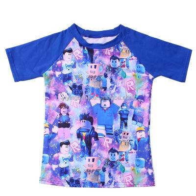 China Breathable Ruffle Short Sleeve Baby T-shirts Kids Cotton Ruffle Wholesale Glaze 100% Raglan Shirt for sale