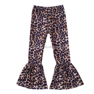 China Wholesale New Fashion Children's Clothing Breathable Leopard Print Girls Flared Baby Pants for sale