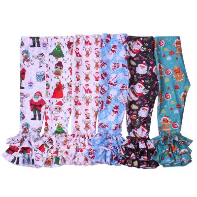 China Wholesale Christmas New Fashion Children's Clothing Cartoon Print Breathable Girls Flared Baby Pants for sale