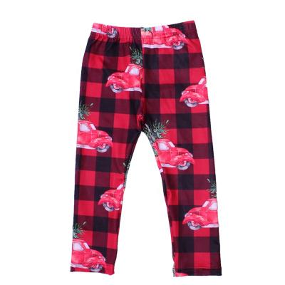 China New Breathable Children's Straight Leggings Christmas Theme Printed Baby Pants For Girls for sale