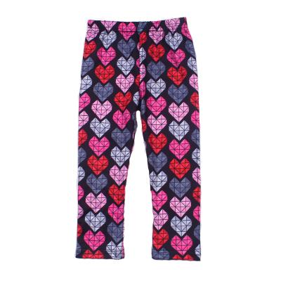 China 2019 Hot Pink Anti-pilling Baby Pants Wholesale Girls Heart Print Leg Warmers Baby Pants For Toddlers for sale