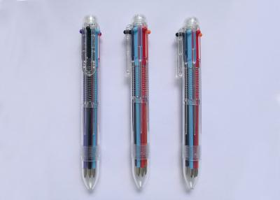 China 6 Color transparent plastic gel ink pen with customized logo or silk printing for promotion for sale