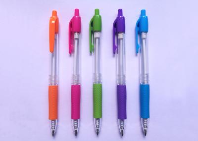 China Plastic Tansparent click Ball Point Pen with logo for promotion for sale