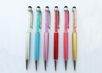 China Crystal Twist Metal Pen with Stylus Pen for promotion with laser logo(M3001A) for sale