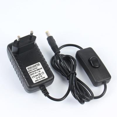 China Currency 12V24V Power Adapter EU Plug TUV PSE 12V1A 24V0.5A Power Adapter For LED Lighting 24V With 304 Switch Control for sale