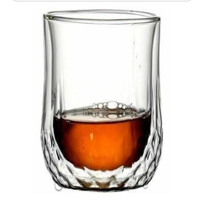 China Viable Whiskey Double Wall Mug Glass Mug For Men's Gift Heat Resistant for sale