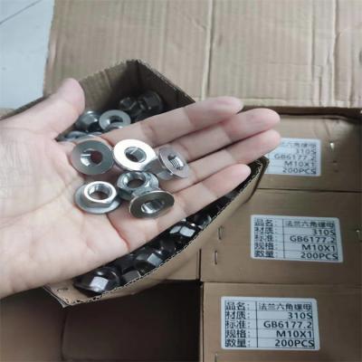 China High Strength 310S Hexagon Flange Nut / Bolt Gasket Corrosion Resistant for sale