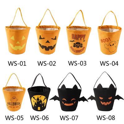 China 2021 Hallowmas Sublimation Halloween Trick Or Treat Bags For Candy Gift for sale