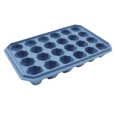 China Sustainable Food Grade 24 Cavity Silicone Square Ice Cube Tray Ice Cube Tray Mold Silicone for sale