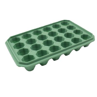 China 24 Grids Silicone Ice Cube Tray Mold Tray Molds DiamondShape Sustainable Silicon Ice Cubes for sale