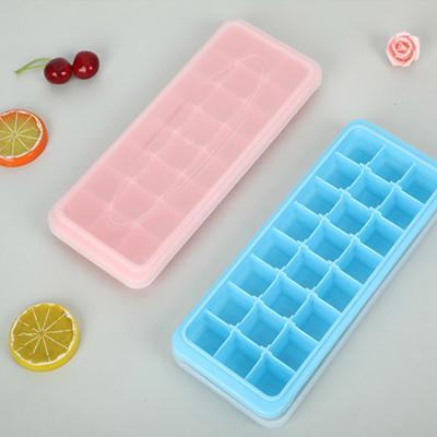 China Sustainable Food Grade 24 Cavity Silicone Square Ice Cube Tray Ice Cube Tray Mold Silicone for sale