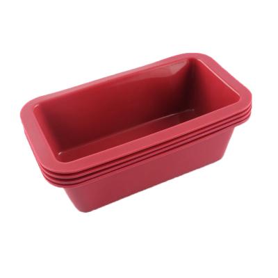 China Amazon Demoulding DIY Silicone Sustainable Rectangular Easy Cake Mold Baking Tray for sale