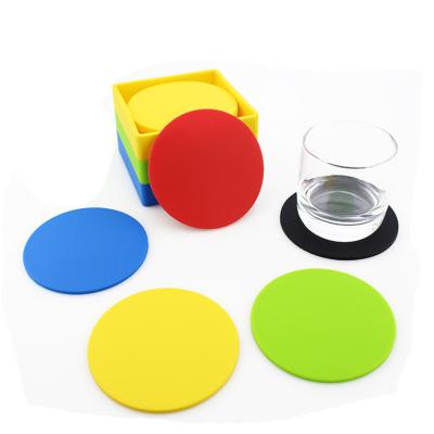 China Sustainable Wholesale Universal Waterproof Anti Skid Round Anti Scalding High Quality Silicone Coaster for sale