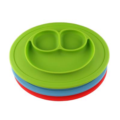 China Sustainable Food Grade Reuseable Silicone Baby Suction Dish Anti-Slip Professional Feeding Silicone for sale