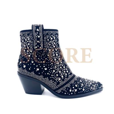 China Fashion Trend Texally 2021 Rhinestones Texas Boots Cowboy boots women Botas Texanas Hot sales Trendy OEM Ankle boots for sale