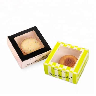 China Custom Disposable Mini Window Cake Pie Boxes For Packaging for sale