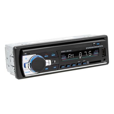 China Hot Sale Car Stereo BT 12v In-Dash 1 Auto Radio Din Fm Stereo Aux. In Receiver SD Usb Car Mp3 Player Jsd-520 for sale