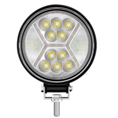 China Car/motorcycle/SUV/truck/forklift/boat 4inch 132w round motorcycle tractor spotlight working light car led work light with flash for sale